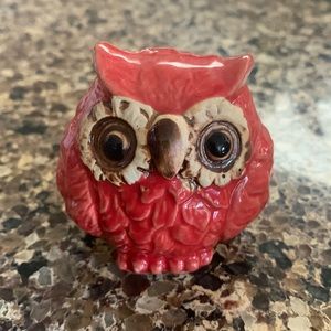 3/$15 Red Glass Owl